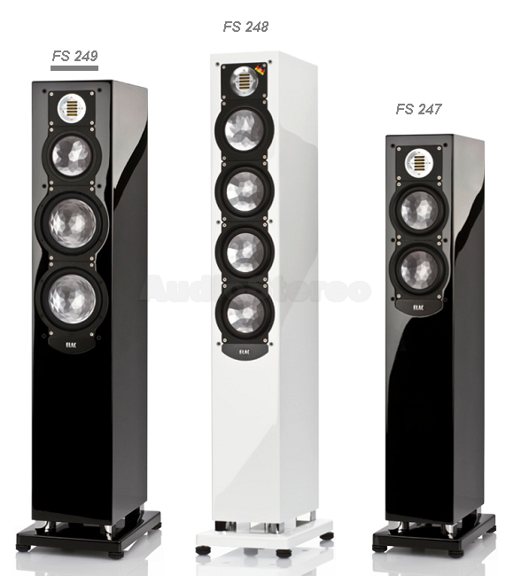 ELAC FS 249 black hg - FS 248 - FS 247 group view